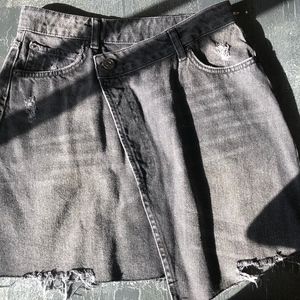Black Jean Skirt